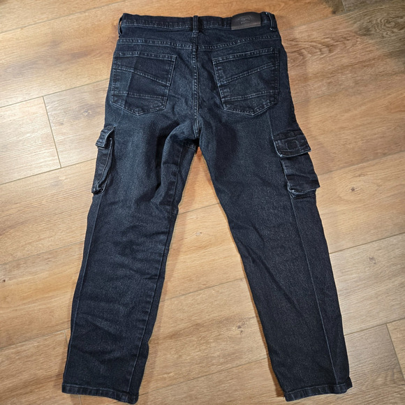 GS-115 Jeans Women’s Size 14 Black Distressed Denim Premium Casual Logo Pockets - Picture 8 of 11